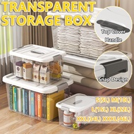 ✨【】✨46L Transparent Storage Box Stackable Clothes Toys Organizer Large Capacity Storage Box Multipur