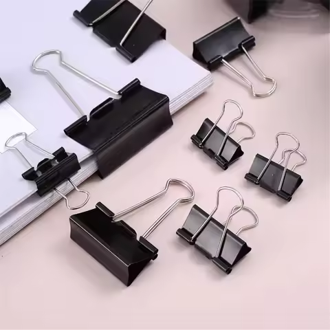Securing Black Metal Binder Clips 25mm Paper Binding Binding Clips Document Organizer Clips School