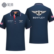 เสื้อยืดแข่งรถ Bentley Continental GT3 สำหรับผู้ชาย ฤดูร้อน 4S Store Polo Shirt คอโปโลแขนสั้นทรงหลวม