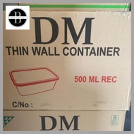 Thinwall Dm Persegi Panjang 500Ml Rec/Kotak Makan 1 Dus 500 Set