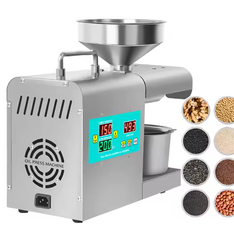 Automatic Oil Press Household RG-312 Flaxseed Peanut Oil Extractor Commercial Cold Press Oil Machine