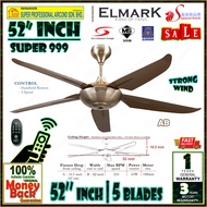 Elmark Ceiling Fan Super999 52 inches Remote Control 5 Blade Ceiling Fan AB