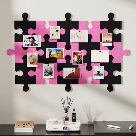 Modular Felt Pin Board Sound Insulation Wall Sticker Creative Photo Display For Bedroom Living Room 