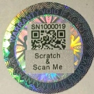 QR Code Warranty Hologram Sticker 45-49pcs/Sheet