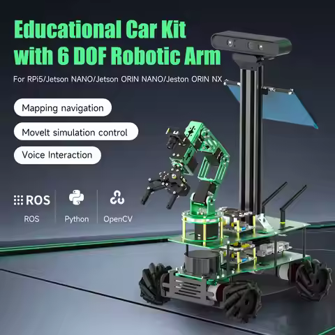 ROSMASTER X3 PLUS ROS Robot Python Kit with 6-DOF Moveit Robotic Arm for Jetson NANO/Orin NANO SUPER