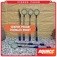 Flat Beetle Fish Feed Spoon Racket Seser Sauk Filter Gupy Moli Water Flea Larvae Artemia