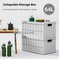 Maxvaluesg® Collapsible Storage Box Crate with Lid Portable Outdoor Camping Storing Home Car Organiz