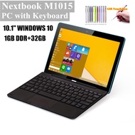 10.1'' Windows 10 Tablet PC 1GB DDR3+32GB with Docking Keyboard Nextbook M1015 WIFI Dual Camera Quad