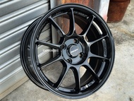 New Car Sport Rim Flow Forming WedsSport TC105X Thailand 15x7J 4x100 ET35 Gloss Black - READY STOCK