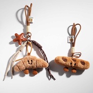 Cute Keychain Plush Baguette Croissant