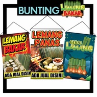 Bunting Lemang Bakar printing banner bunting murah