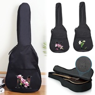 Classic Acoustic Guitar Bag Waterproof Backpack Guitar Case 31-41 Inch Flower Color Series