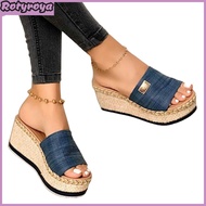 Women Sandals Platform Wedge Footwear Open Toe Anti Skid Sandals for Daily Wear