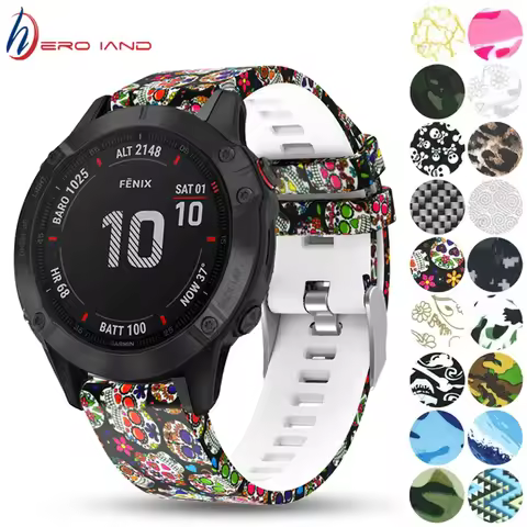Watch Band Silicone Wrist Strap For Garmin Fenix 5 6 Pro Instinct Replace Wrist Band Quick Release F