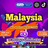 Malaysia eSIM 5G High Speed 1-30 Days 3GB-15GB Unlimited Data CelcomDigi eSIM Card