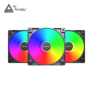 MONTECH 君主 GF120 ARGB 黑 三顆裝 (PWM/ARGB燈效/內附控制盒/液壓軸承/翼形狀扇葉/1600 RPM/3年保固)