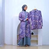 Diana Batik - COUPLE OUTER GAMIS BATIK VISCOSE | Couple Set Gamis Batik Viscose | Gamis Lebaran