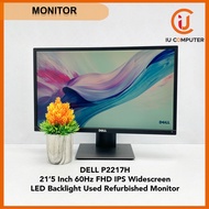 DELL P2217H 21.5' INCH 60HZ FHD IPS LED BACKLIGHT WIDESCREEN USED REFURBISHED MONITOR