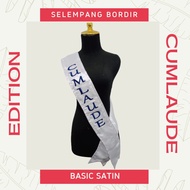 Custom Plain Cumlaude Embroidered Sash Graduation Shawl