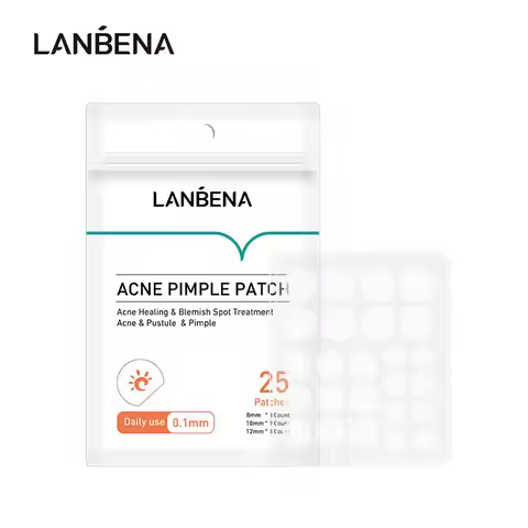 LANBENA Acne Pimple Patch 25pcs Daily Use Invisible Acne Stickers Blemish Treatment Acne Concealer M