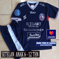 UNTUK ANAK SETELAN KAOS JERSEY AREMA FC 2022 - 2023 home BIRU - KAOS AREMA FASHION