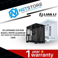 LIAN LI 011 DYNAMIC EVO RGB BLACK / WHITE ALUMINUM MID TOWER ATX TEMPERED GLASS CASE