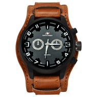 Jam Tangan Pria Dewasa Fashion Kasual Analoq Strap Kulit Terbaru Tampialan Keren Harga Termurah