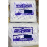 500 pcs 6x7 / 6x8 Dura blue clear PP plastic .0011