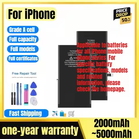 Battery for IPhone 5//6/6S/6SP/7/7P/8/8P/X/XS/XSM/XR/11/11Pro/11PM/12/12mini/12Pro/12PM/13/13mini/13