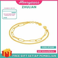 [BT5269] Rantai Tangan ZHULIAN Gold Plated Bracelet Jewellery Emas Saduran Barang Kemas