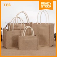 Muji Jute Recycle Bag Eco DIY String Tote | Beg Guni Jute Mesra Alam DIY Tali Putih Go Green Boleh G