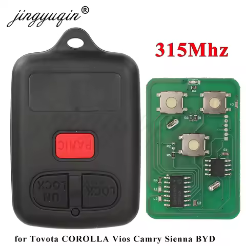 jingyuqin 2+1Panic 3 Buttons Remote Car Key for Tovota COROLLA Vios Camry Sienna BYD Remote Transmit