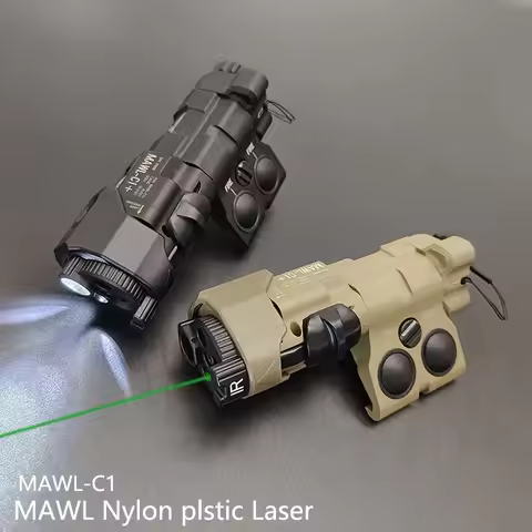 Tactical Nylon MAWL+ C1 Visible Green laser+ IR Laser + LED Flashlight Weaponslight Sight PEQ15 NGAL