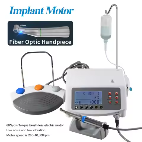 Dental Brushless Led Implant Motor Surgical System Implant Motor+ 20:1 Fiber Optic Led Contra Angle 