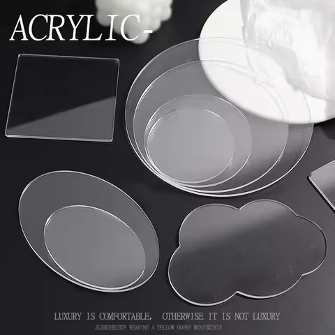 Clouds, Hearts, Ovals Transparent Acrylic Sheet, DIY Craft Materials, Cake Gasket, Fluid Bear Orname