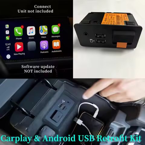 Mazda CarPlay and Android Auto USB Media Hub Retrofit Kit, Support Mazda 3/6/CX5/CX3/CX9/MX5-TK78 66
