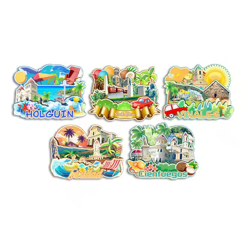 Trinidad Cienfuegos Vinales Santa Clara Holguin Cuba Fridge Magnet Travel Souvenir Gift Handmade Dec