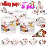 1 Rolls of Merry Christmas Santa Claus Toilet Paper Tissue Napkin Prank Fun Birthday Party Novelty Gift Idea