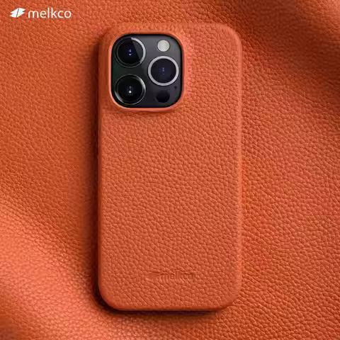 Melkco Genuine Cowhide Leather Case for iPhone 16 15 14 13 12 11 Pro Max XS X 12mini 13mini Premium 