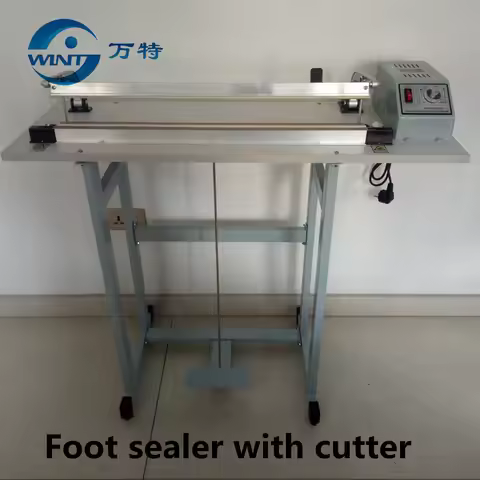 400MM impulse sealer with cutter foot sealing machine pedal impulse electrical sealing machine alumi
