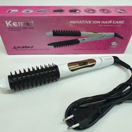 Kemei hair straightener comb 2in1 straight curly km 6866