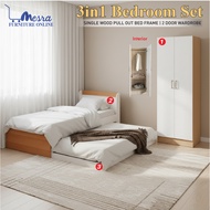 mesra - wardrobe 2door , bedroom set 2door , bedroom set murah , katil besi single , single bed bedr