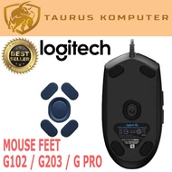 Mousefeet Mouse Feet Replacement Logitech G102 G203 G PRO Footwear Replacement Black Slip Tape3m