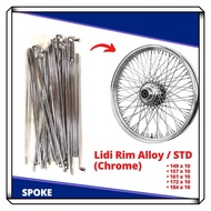 SPOKE RIM ALLOY/STD CHROME 149 157 161 172 184 LIDI RIM RANTING ALLOY RIM NEEDLE RIM EX5 DREAM LC135