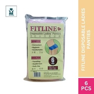 FITLINE DISPOSABLE LADIES PANTIES 6PCS (WAIST: 28" ABOVE)