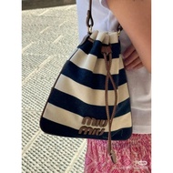 MM Home 25 Show Style Striped Lucky Bag Bag Ladies Drawstring Shoulder Bag