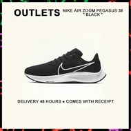 กล่องที่สมบูรณ์ Nike Air Zoom Pegasus 38 " Black " Running Shoes CW7356 - 002 รับประกัน 1 ปี