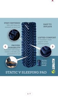 Klymit static V 露營充氣床墊