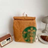 麥當勞書包 杜邦紙袋包包 大容量背包 大學生上課書包（平行進口）（快遞送貨上門）