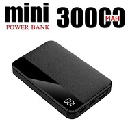 guarantee authentic30000mAh Power Bank Mini Mirror Screen Digital Display Portable Phone Battery Ultra thin Outdoor Tr